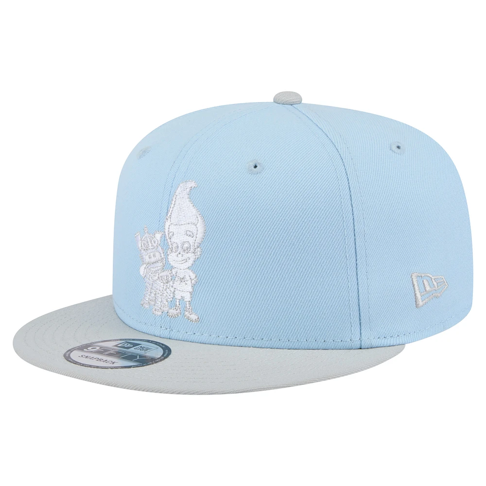 Men's New Era Light Blue/Light Green Jimmy Neutron Two-Tone 9FIFTY Snapback Hat
