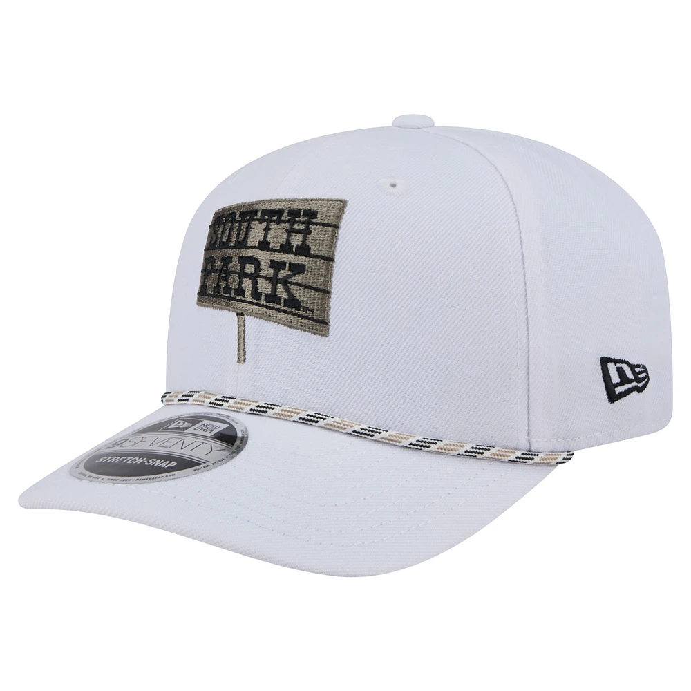 Men's New Era White South Park Rope 9SEVENTY Stretch-Snap Adjustable Hat