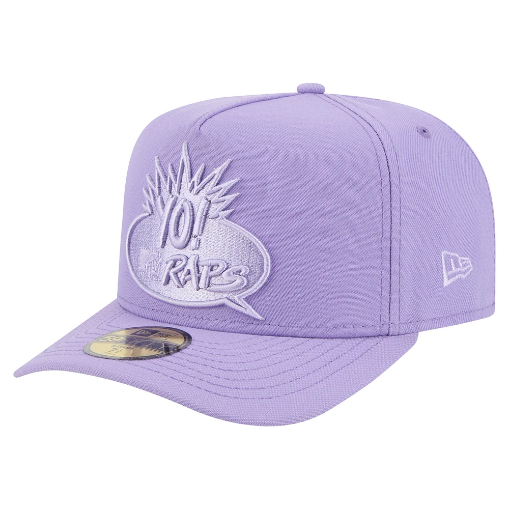 Men's New Era Purple Yo! MTV Raps A-Frame 59FIFTY Fitted Hat