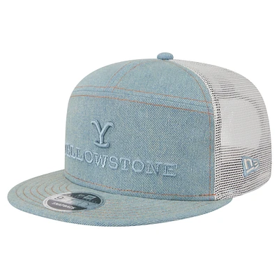 Men's New Era Denim Yellowstone Denim 9FIFTY Snapback Hat