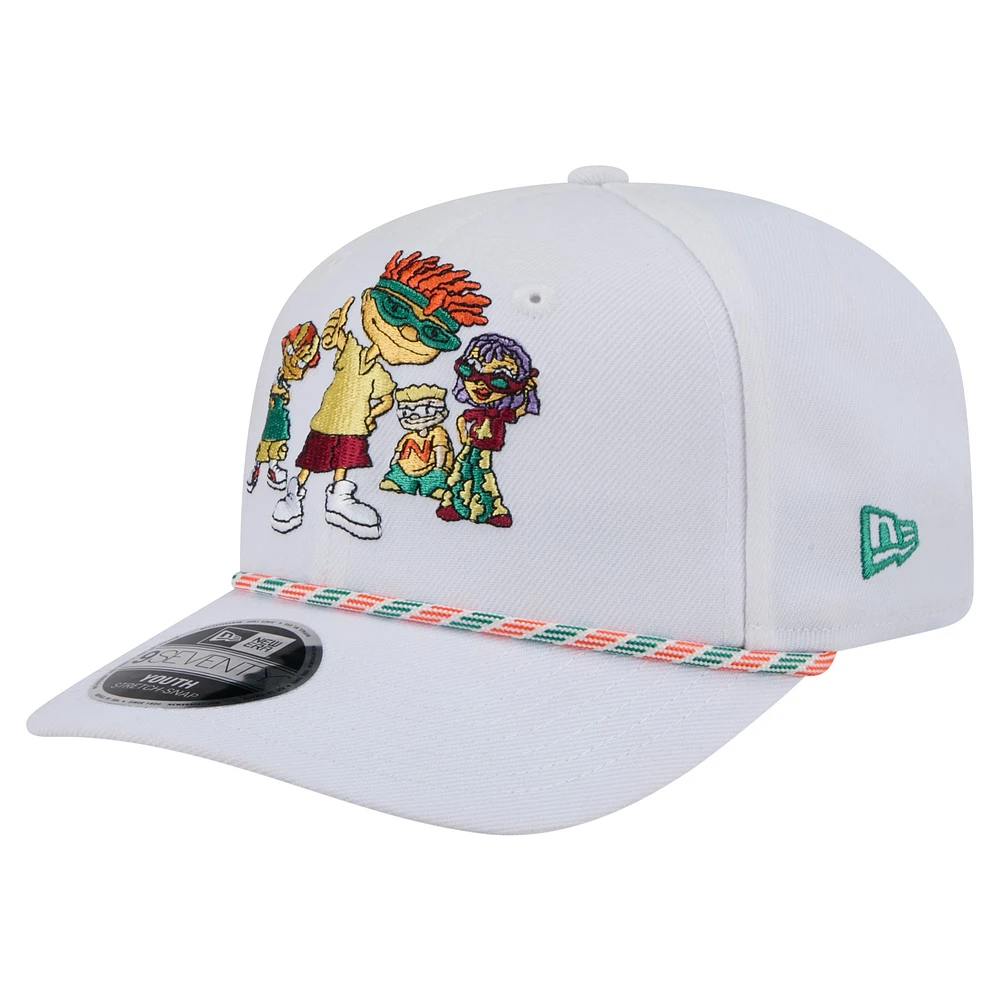 Youth New Era White Rocket Power Multi Rope 9SEVENTY Stretch-Snap Hat
