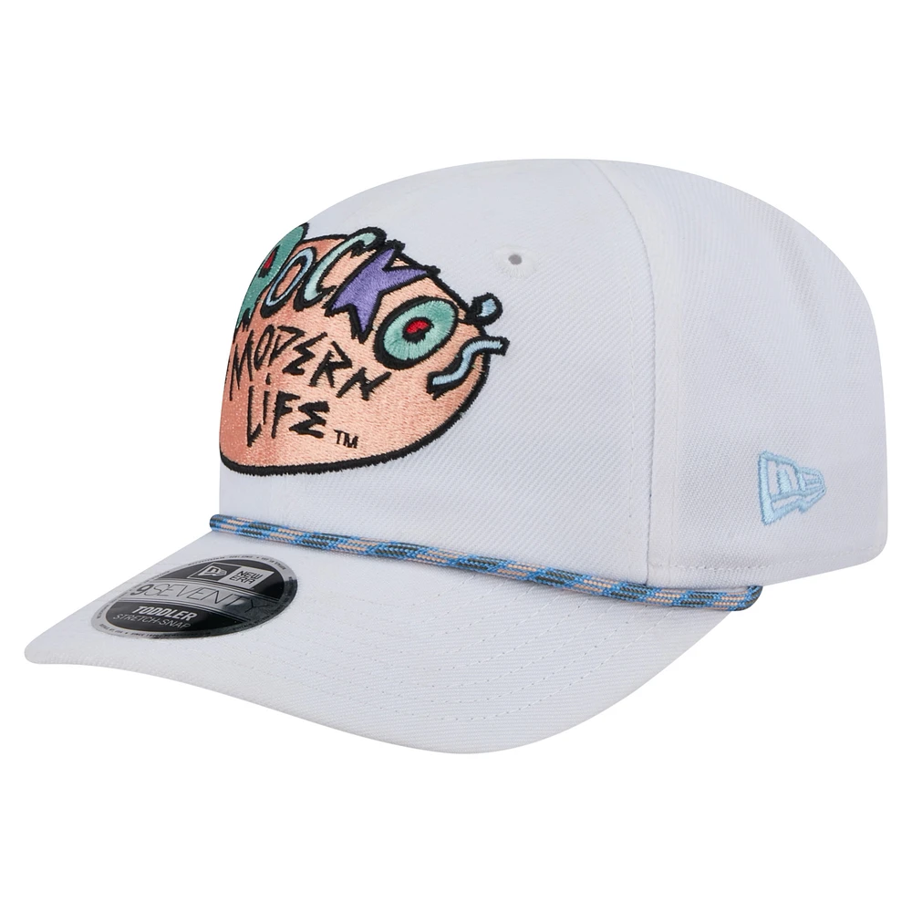 Youth New Era White Rocko's Modern Life Multi Rope 9SEVENTY Stretch-Snap Hat