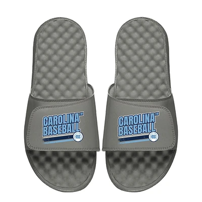 Unisex ISlide Gray North Carolina Tar Heels Baseball Wordmark Slide Sandals