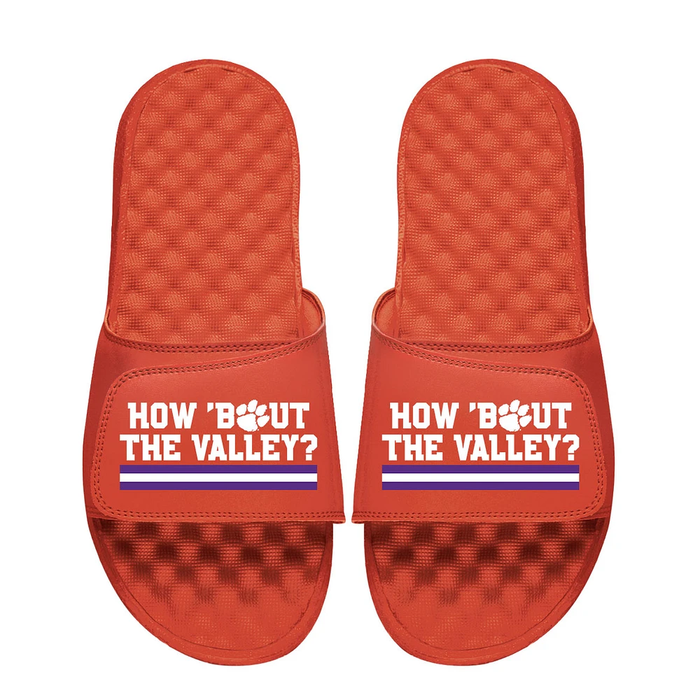 Unisex ISlide Orange Clemson Tigers Slogan Slide Sandals