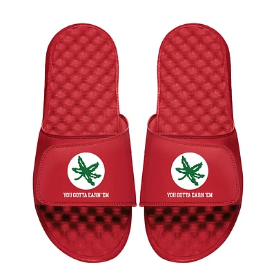 Unisex ISlide Scarlet Ohio State Buckeyes Buckeye Leaf Slide Sandals