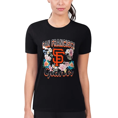 Women's G-III 4Her by Carl Banks San Francisco Giants Super-Slim Fit Lightweight Flowers Graphic T-Shirt