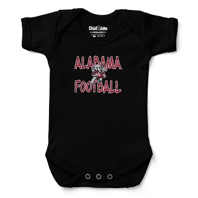 Infant Chad & Jake Black Alabama Crimson Tide Football Hyper Local Bodysuit