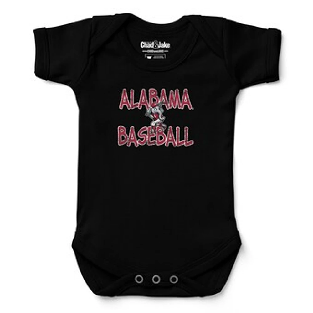 Infant Chad & Jake Black Alabama Crimson Tide Baseball Hyper Local Bodysuit