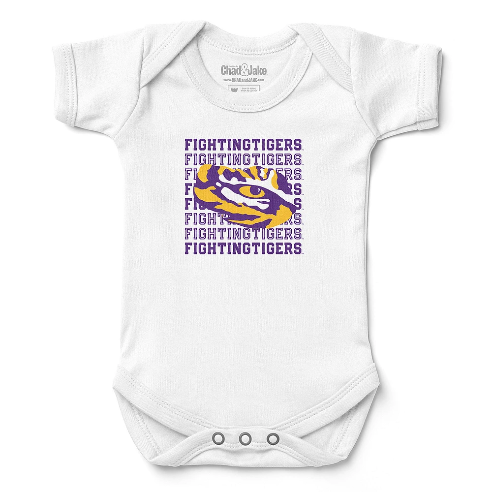 Infant Chad & Jake White LSU Tigers Retro Bodysuit