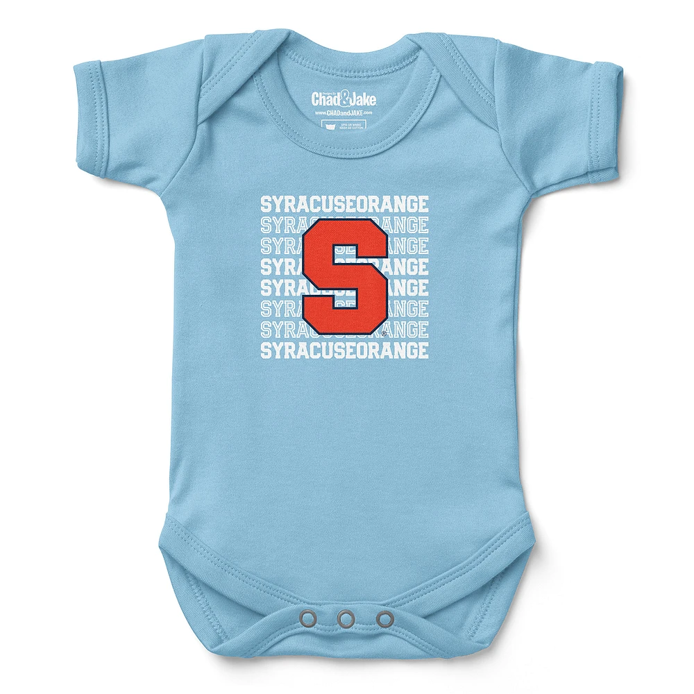Infant Chad & Jake Light Blue Syracuse Orange Retro Bodysuit