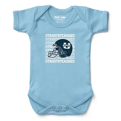 Infant Chad & Jake Light Utah State Aggies Retro Bodysuit