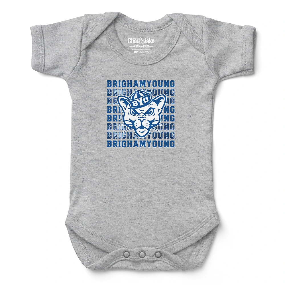 Infant Chad & Jake Heather Gray BYU Cougars Retro Bodysuit