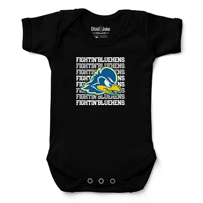 Infant Chad & Jake Black Delaware Fightin' Blue Hens Retro Bodysuit