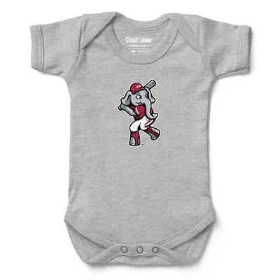 Infant Chad & Jake Heather Gray Alabama Crimson Tide Baseball Bodysuit