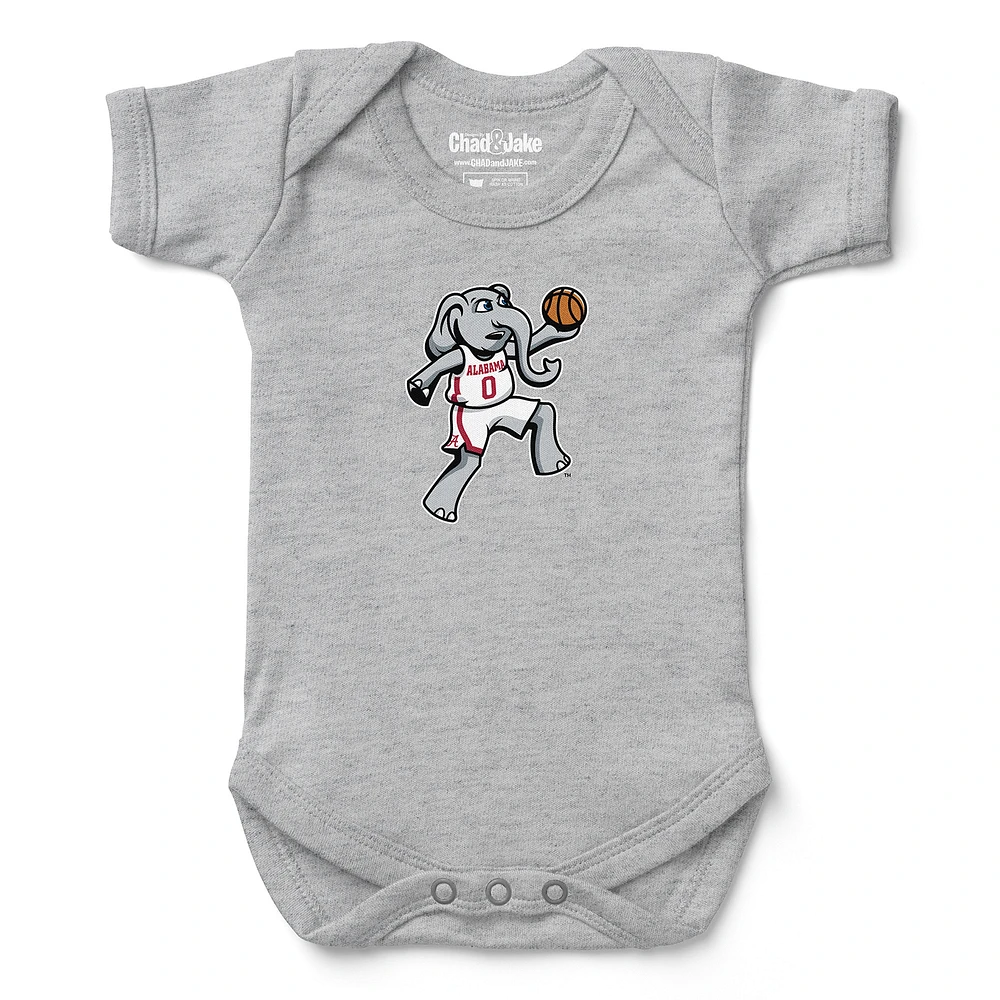 Infant Chad & Jake Heather Gray Alabama Crimson Tide Basketball Bodysuit