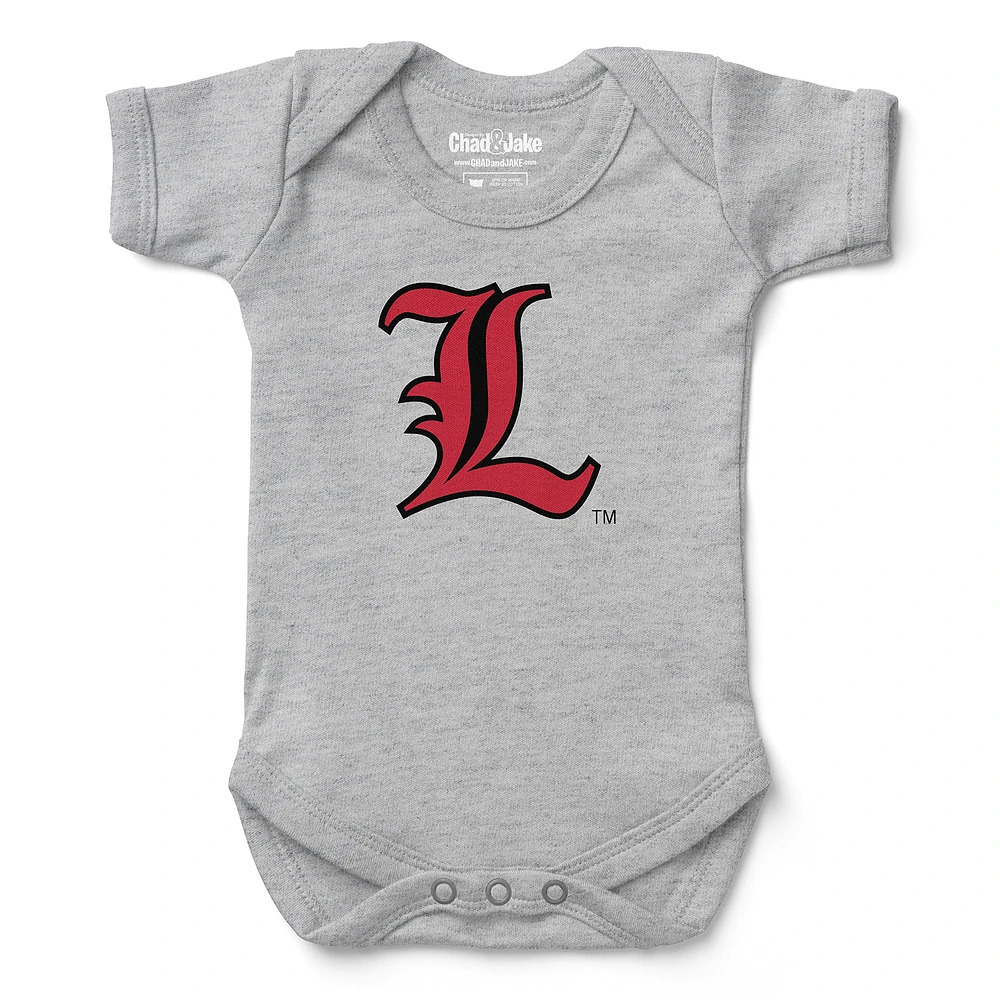 Infant Chad & Jake Heather Gray Louisville Cardinals Bodysuit