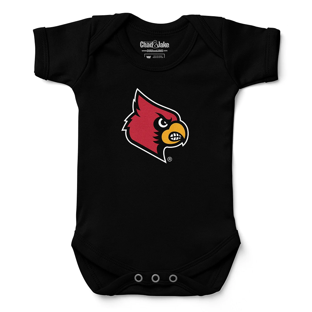 Infant Chad & Jake Black Louisville Cardinals Bodysuit
