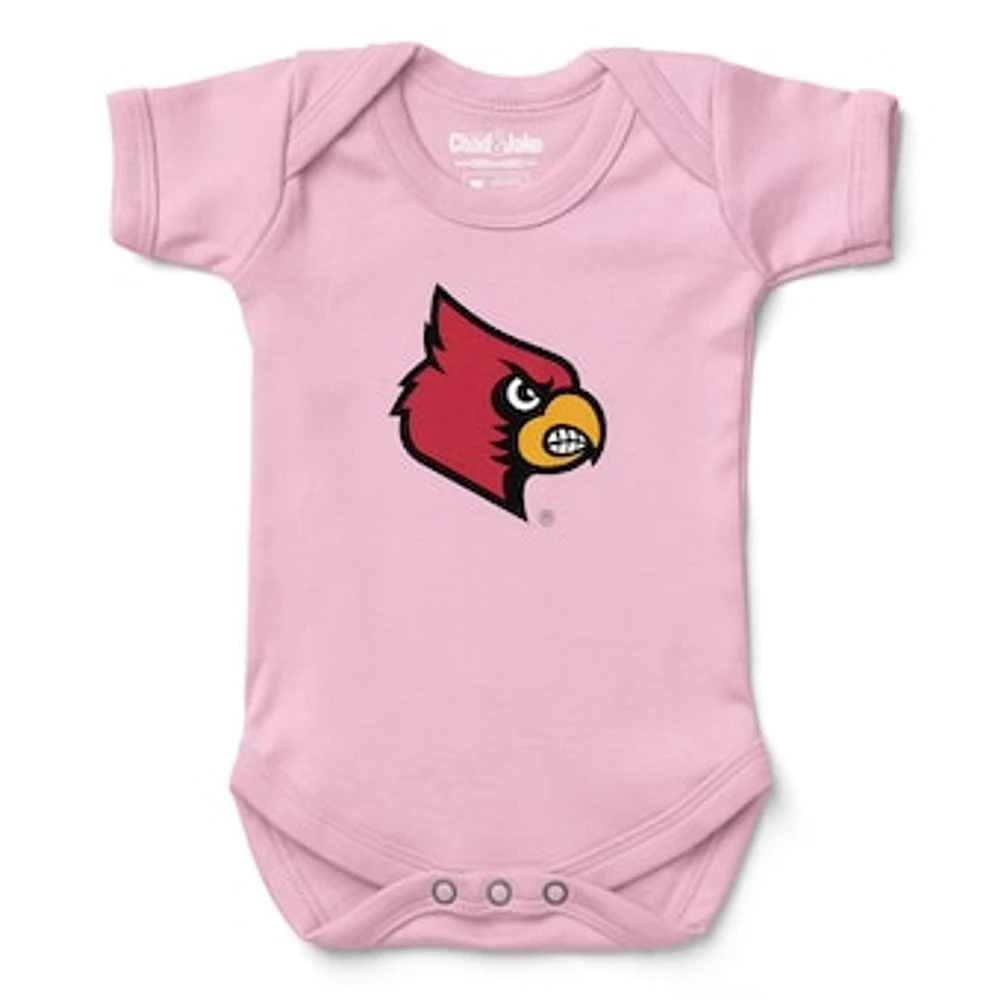 Infant Chad & Jake Light Pink Louisville Cardinals Bodysuit
