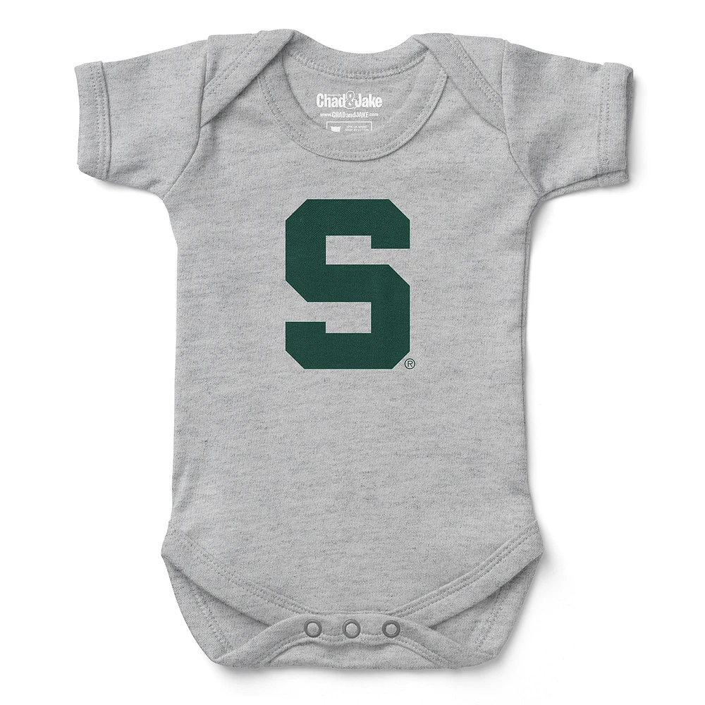 Infant Chad & Jake Heather Gray Michigan State Spartans Bodysuit