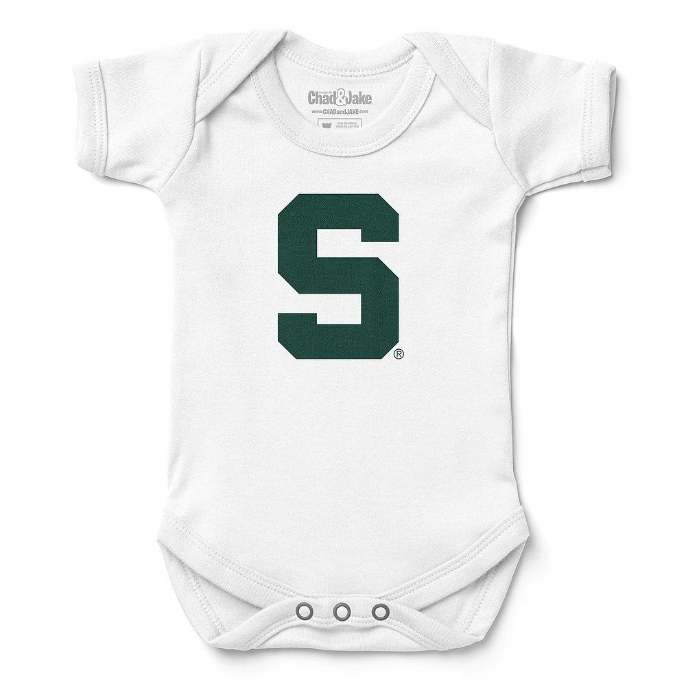 Infant Chad & Jake White Michigan State Spartans Bodysuit