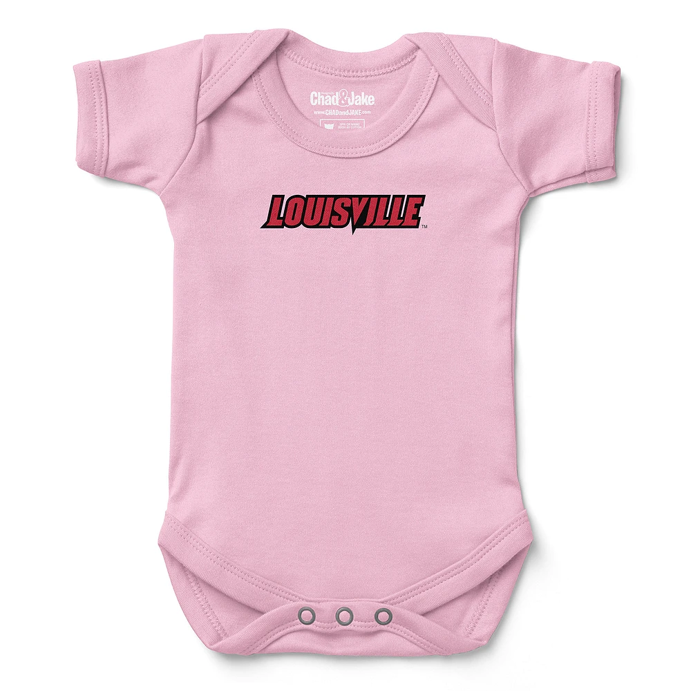 Infant Chad & Jake Light Pink Louisville Cardinals Bodysuit