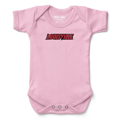 Infant Chad & Jake Light Pink Louisville Cardinals Bodysuit