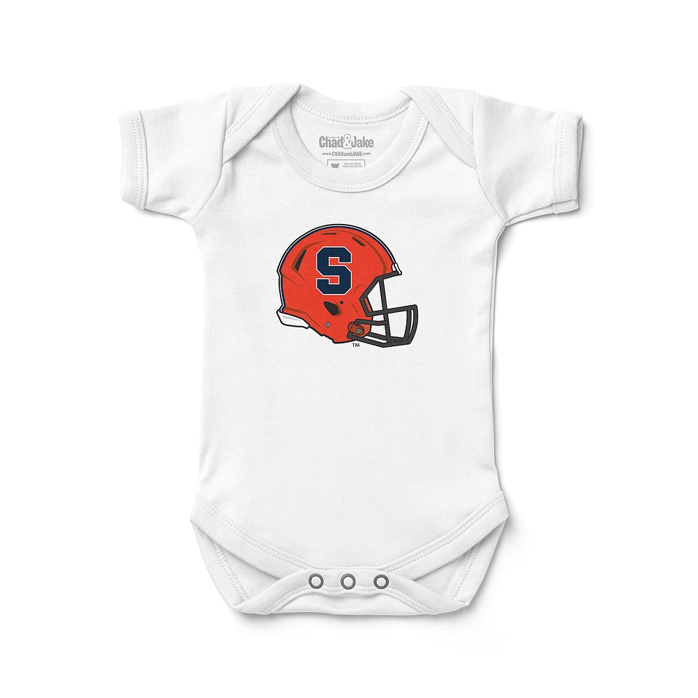 Infant Chad & Jake White Syracuse Orange Helmet Bodysuit