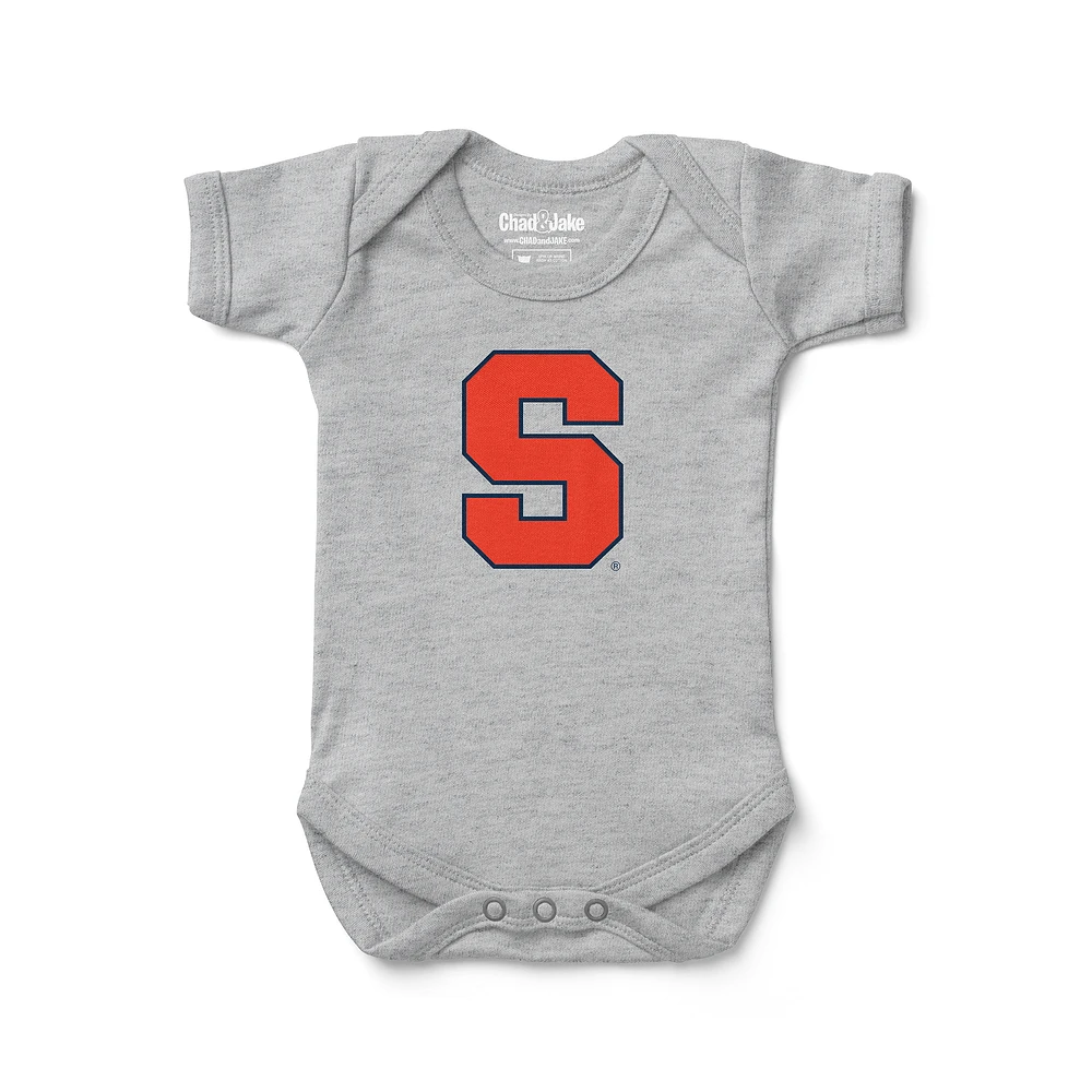 Infant Chad & Jake Heather Gray Syracuse Orange Bodysuit