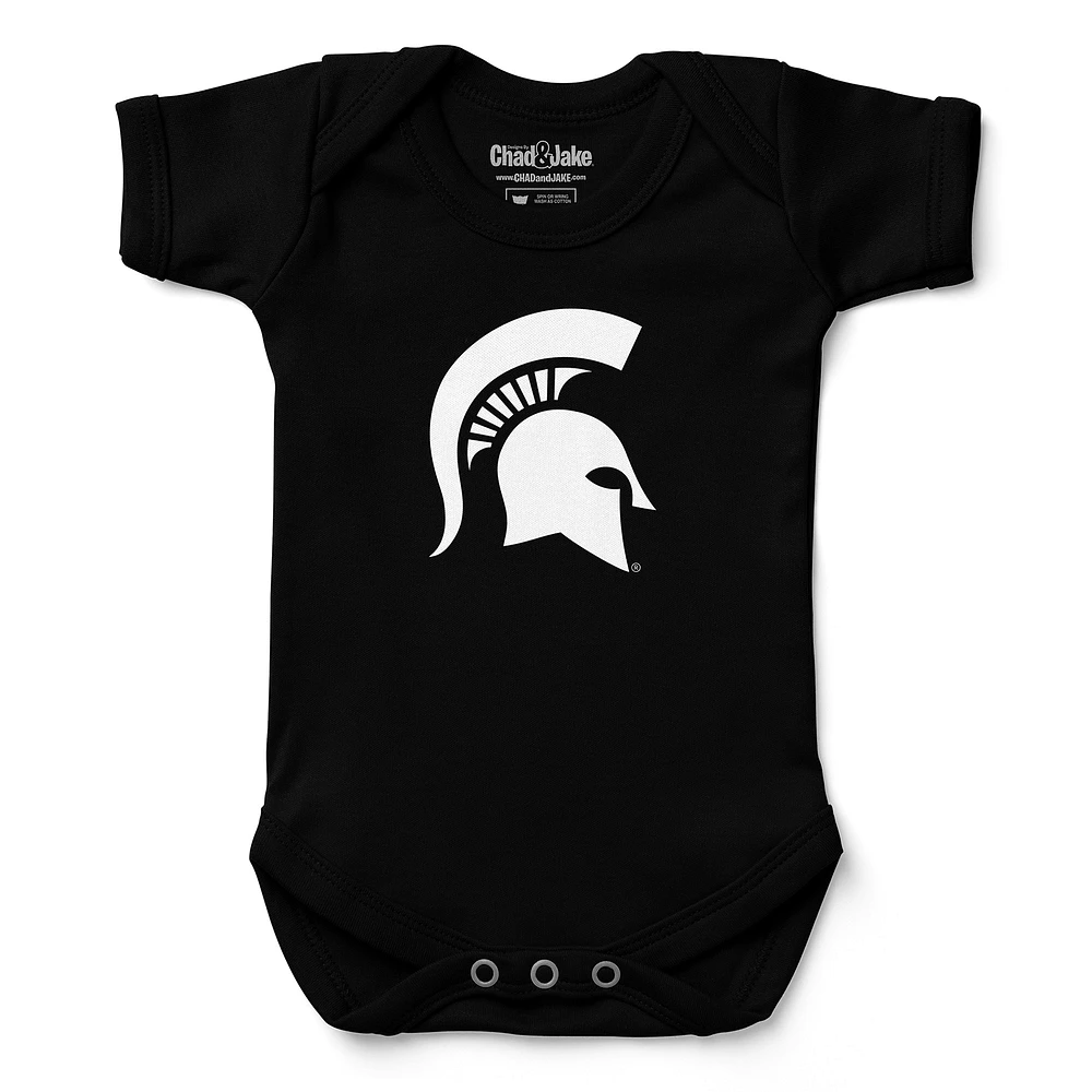 Infant Chad & Jake Black Michigan State Spartans Bodysuit
