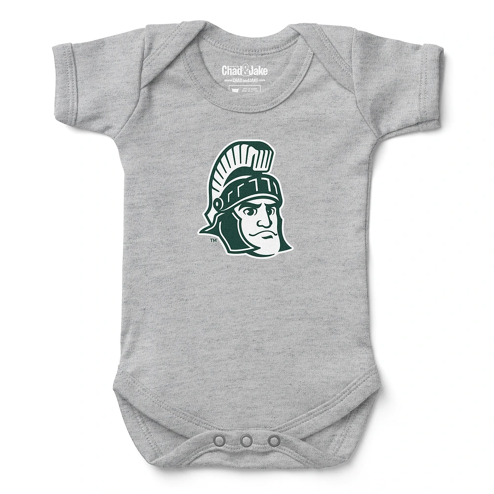 Infant Chad & Jake Heather Gray Michigan State Spartans Bodysuit