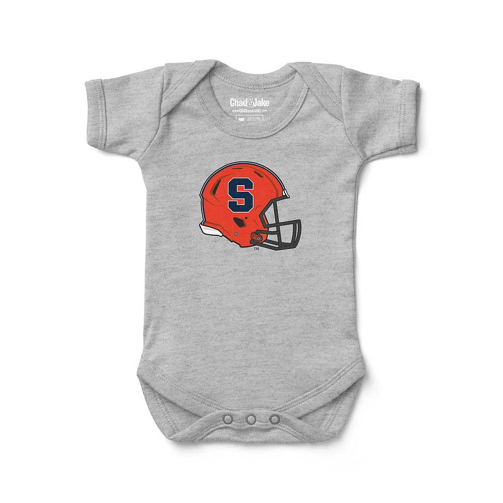 Infant Chad & Jake Heather Gray Syracuse Orange Helmet Bodysuit