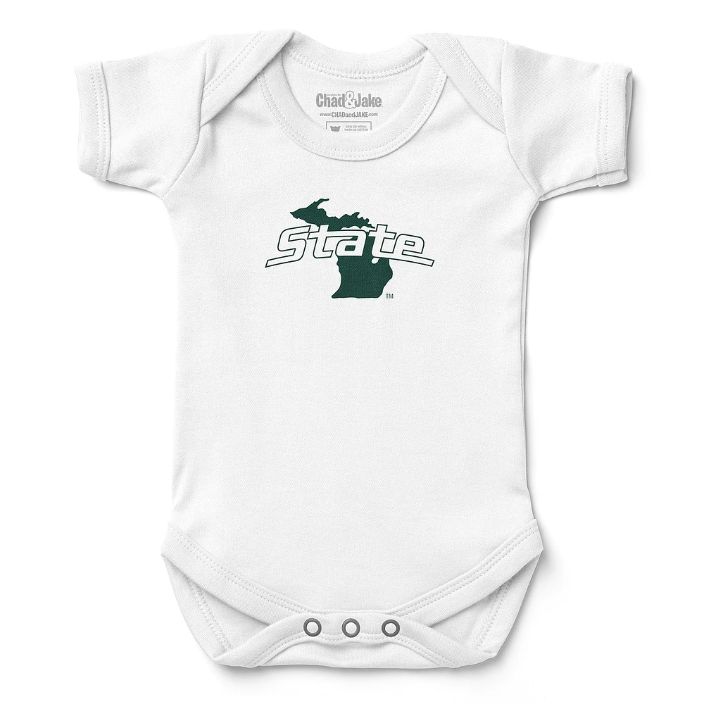 Infant Chad & Jake White Michigan State Spartans Bodysuit