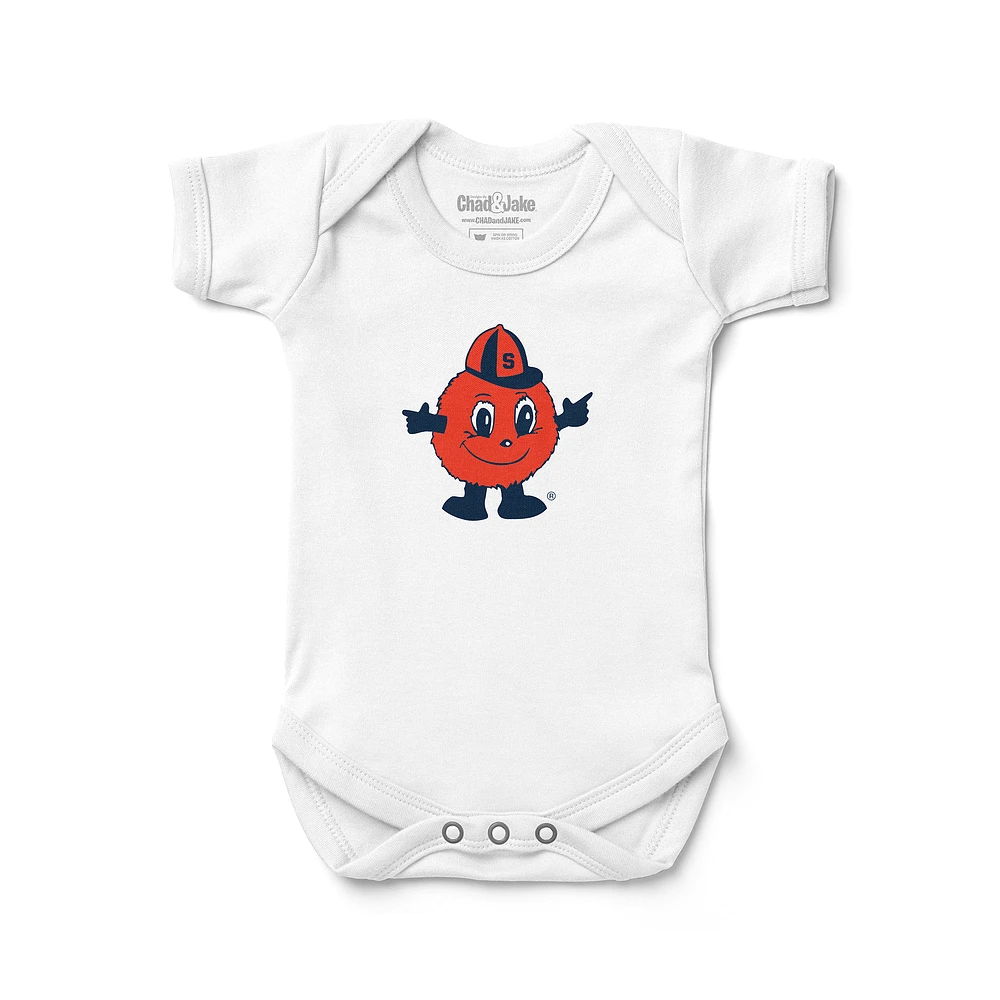 Infant Chad & Jake White Syracuse Orange Bodysuit