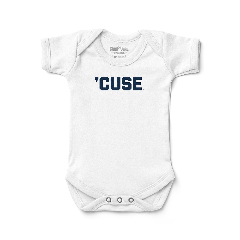 Infant Chad & Jake White Syracuse Orange Bodysuit