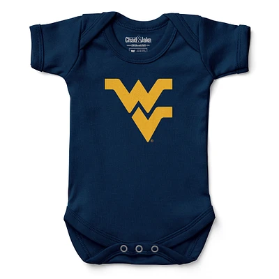 Infant Chad & Jake Navy West Virginia Mountaineers Bodysuit