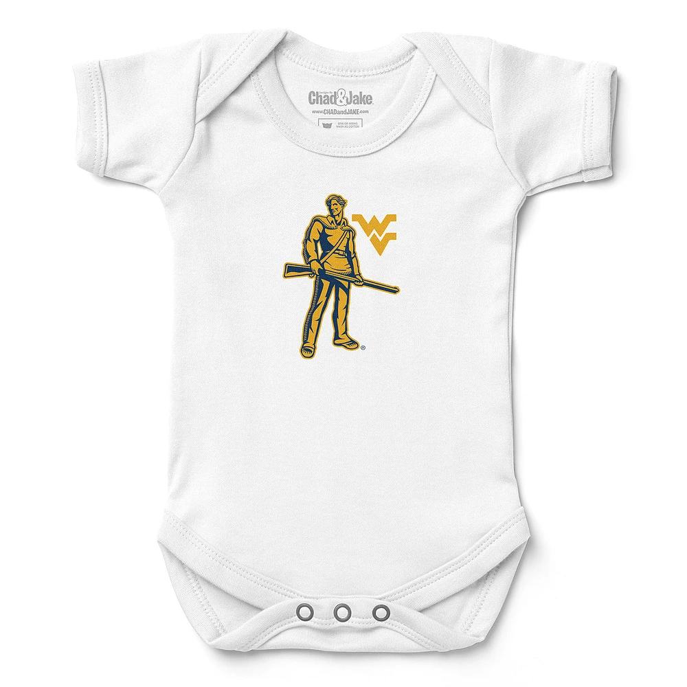 Infant Chad & Jake White West Virginia Mountaineers Bodysuit