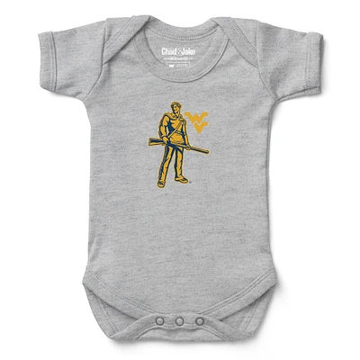 Infant Chad & Jake Heather Gray West Virginia Mountaineers Bodysuit