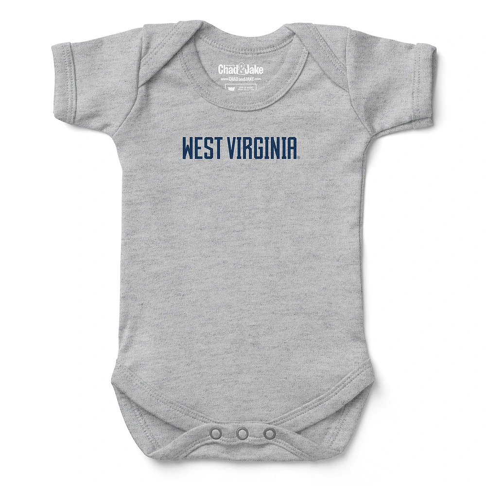 Infant Chad & Jake Heather Gray West Virginia Mountaineers Bodysuit