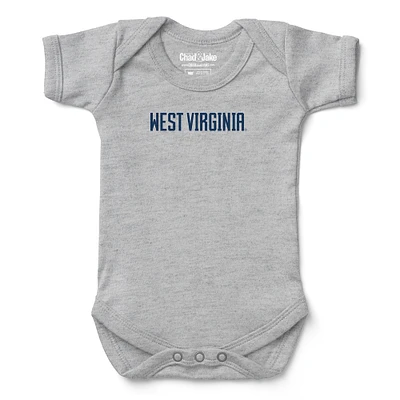 Infant Chad & Jake Heather Gray West Virginia Mountaineers Bodysuit