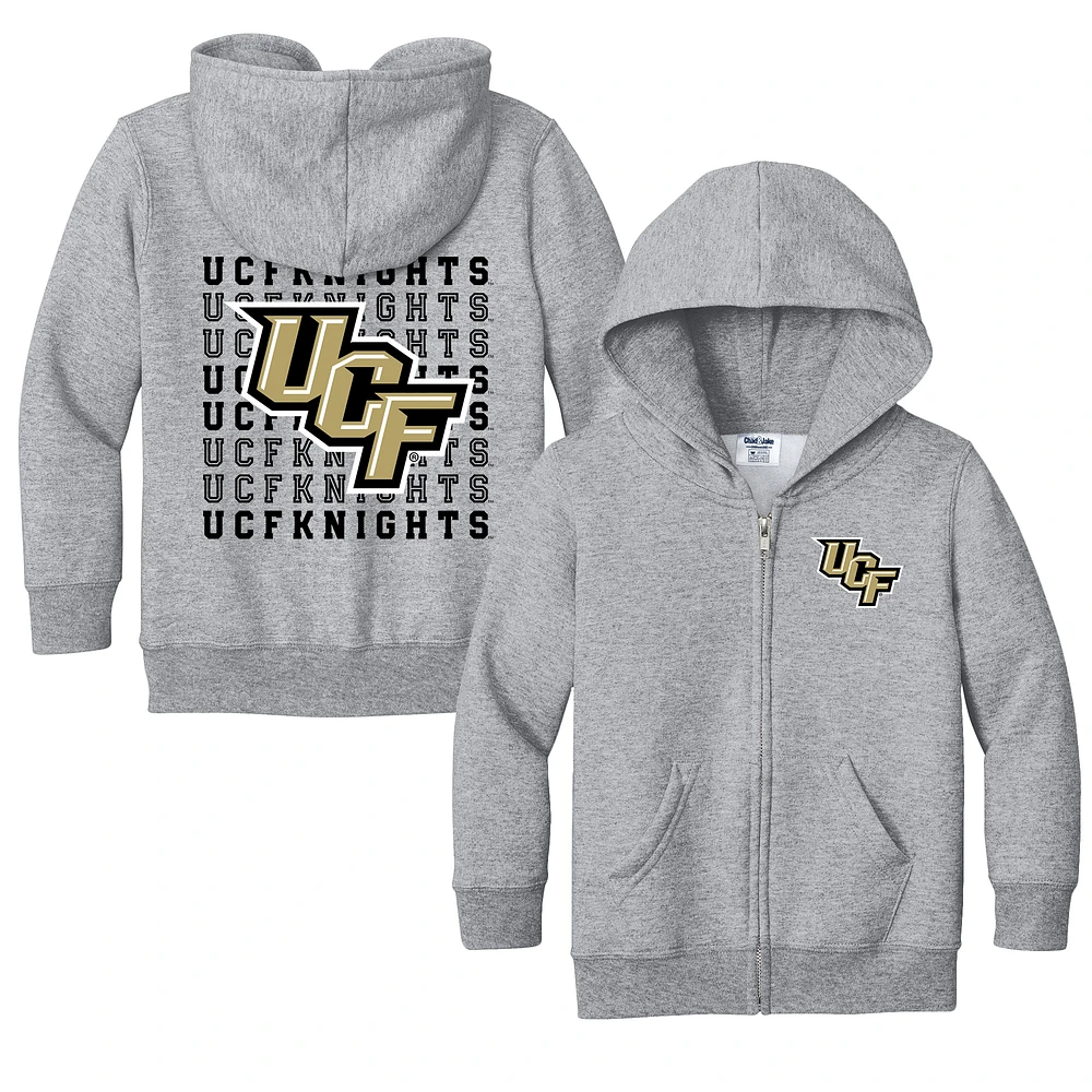 Toddler Chad & Jake Heather Gray UCF Knights Retro Full-Zip Hoodie