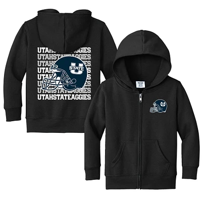 Toddler Chad & Jake Black Utah State Aggies Retro Full-Zip Hoodie