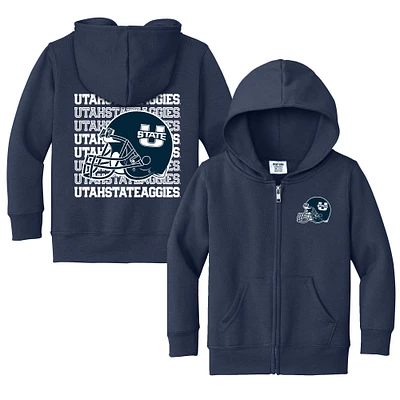 Toddler Chad & Jake Navy Utah State Aggies Retro Full-Zip Hoodie