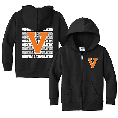 Toddler Chad & Jake Black Virginia Cavaliers Retro Full-Zip Hoodie