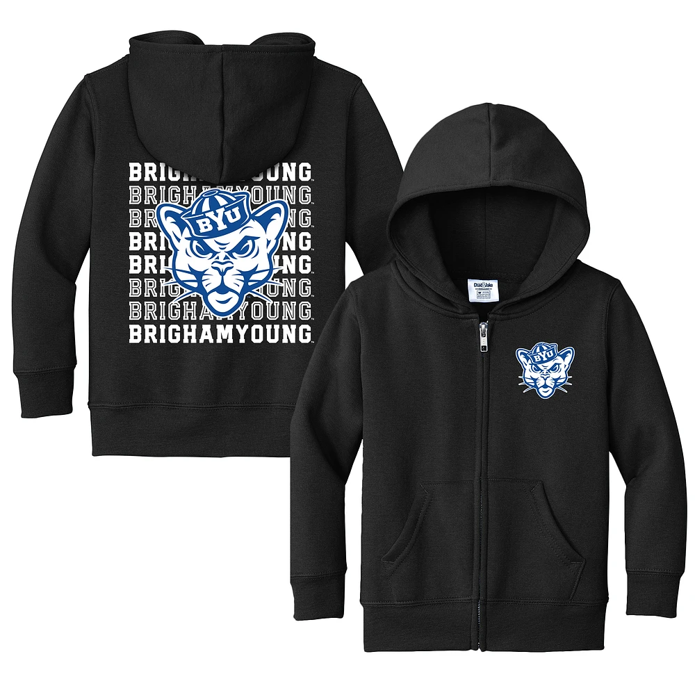 Toddler Chad & Jake Black BYU Cougars Retro Full-Zip Hoodie