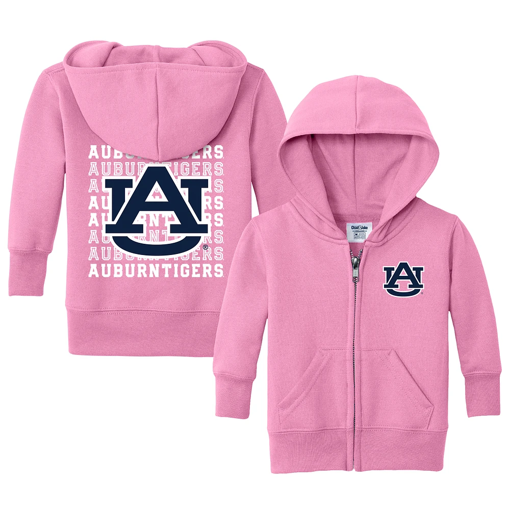 Infant Chad & Jake Pink Auburn Tigers Retro Full-Zip Hoodie