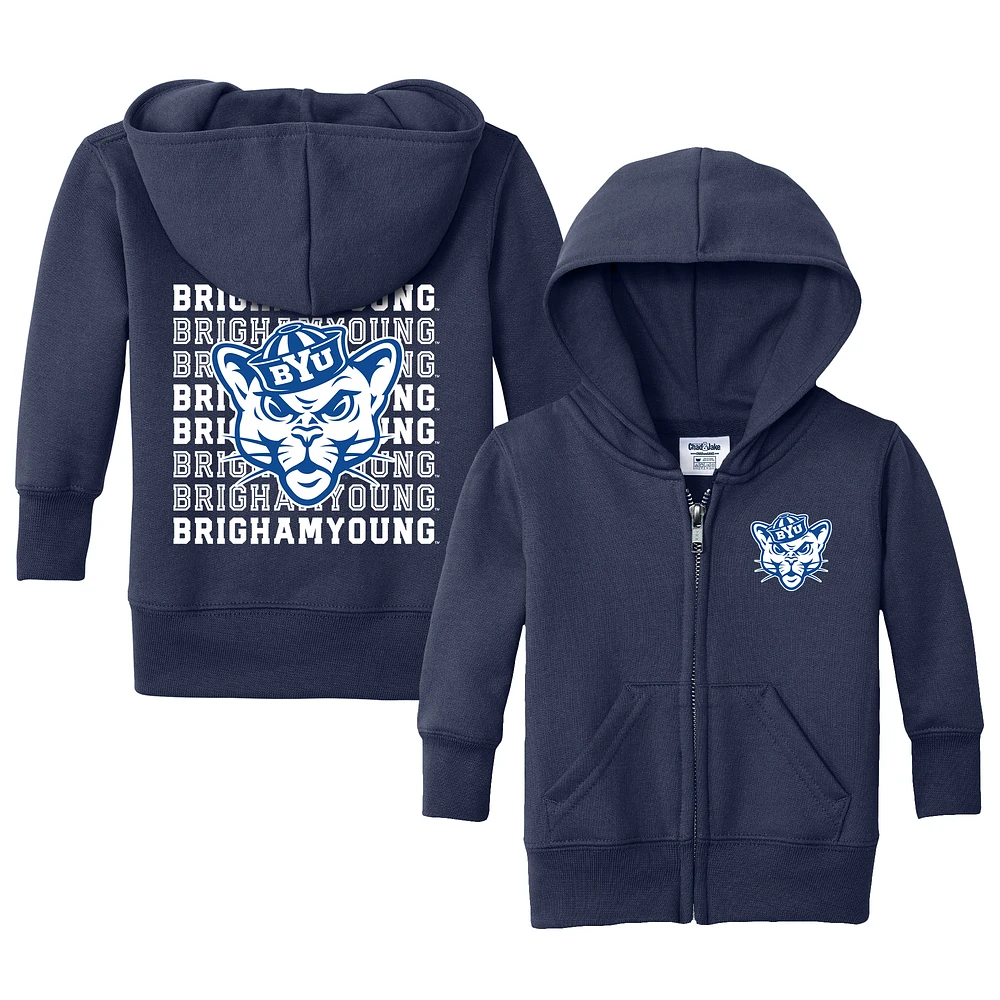 Infant Chad & Jake Navy BYU Cougars Retro Full-Zip Hoodie