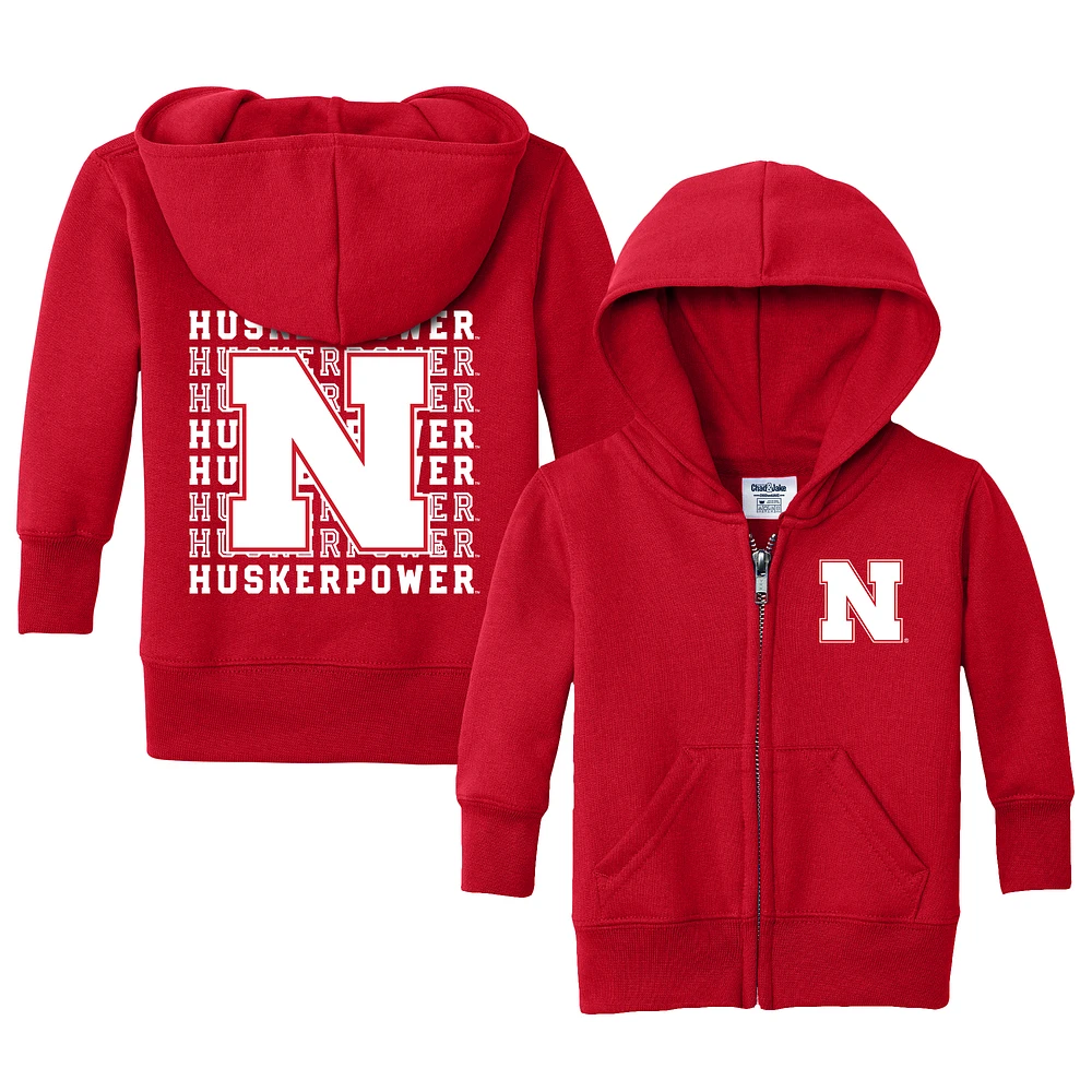 Infant Chad & Jake Scarlet Nebraska Huskers Retro Full-Zip Hoodie