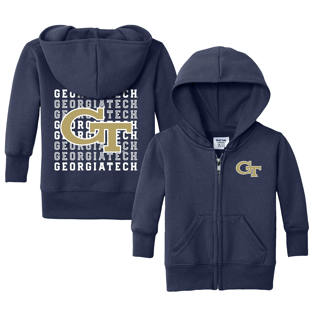 Infant Chad & Jake Navy Georgia Tech Yellow Jackets Retro Full-Zip Hoodie