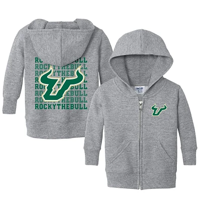 Infant Chad & Jake Heather Gray South Florida Bulls Retro Full-Zip Hoodie