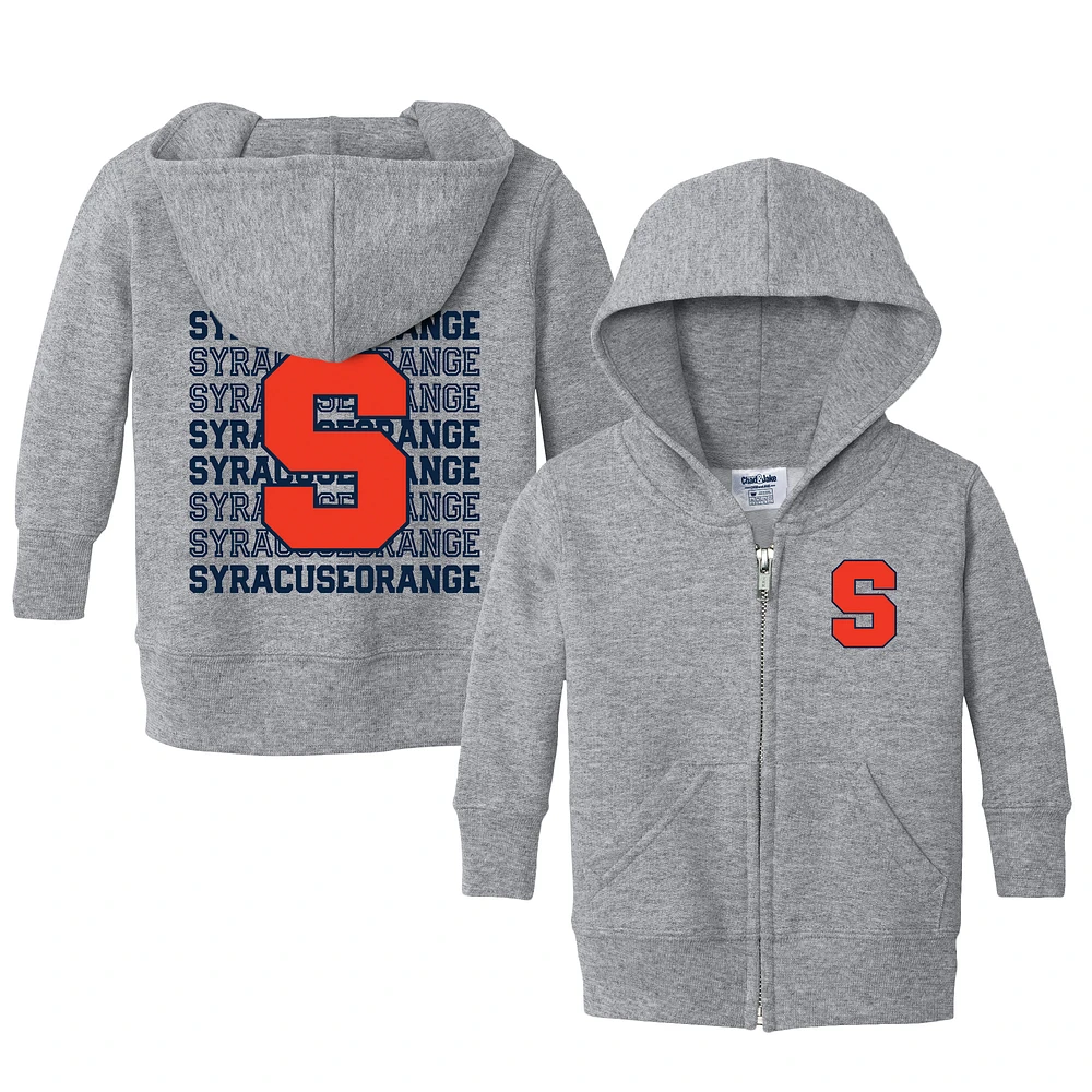 Infant Chad & Jake Heather Gray Syracuse Orange Retro Full-Zip Hoodie